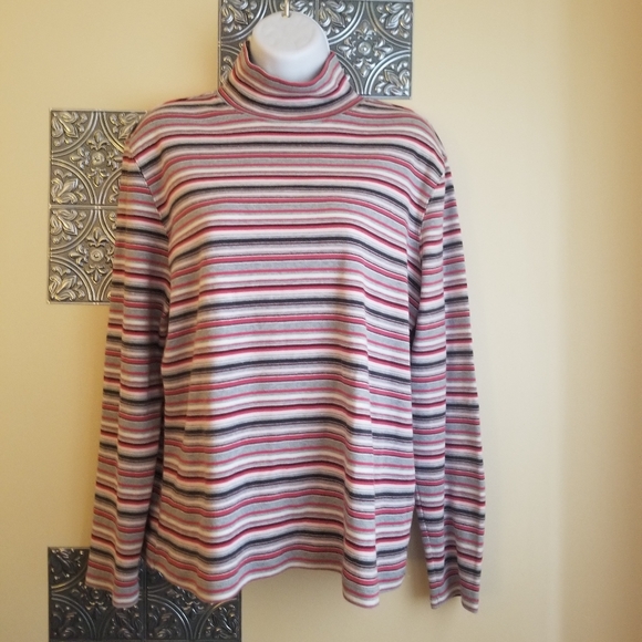Pendleton Reto Vibes Mock Neck Cotton Top Sz M - Picture 1 of 6